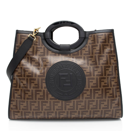 Luxury FendiFF Coated Canvas 1974 Runaway Shopper Tote (SHF-tIEaHe)