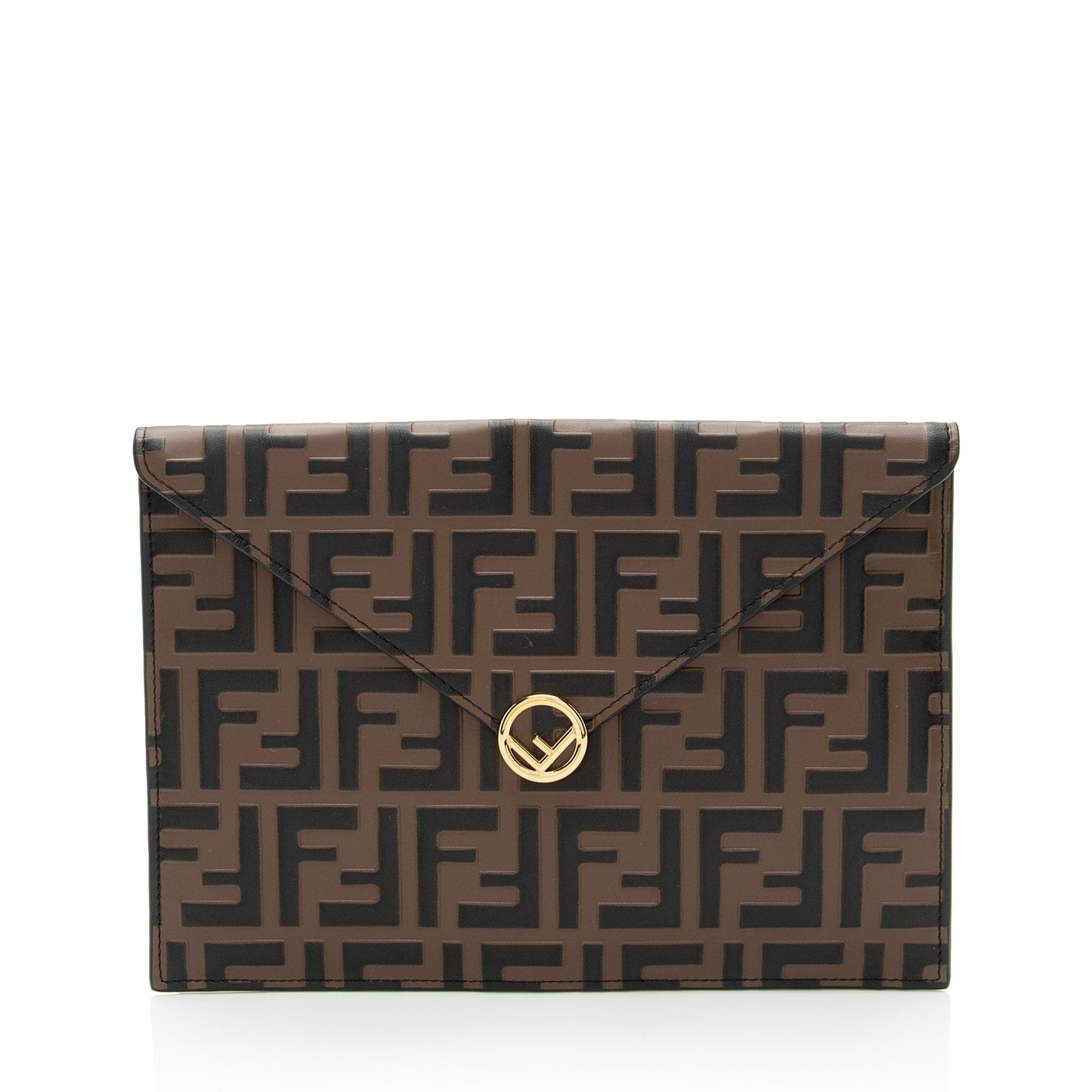 Luxury FendiFF Embossed Calfskin 1974 Envelope Pouch (SHF-qYNeEa)
