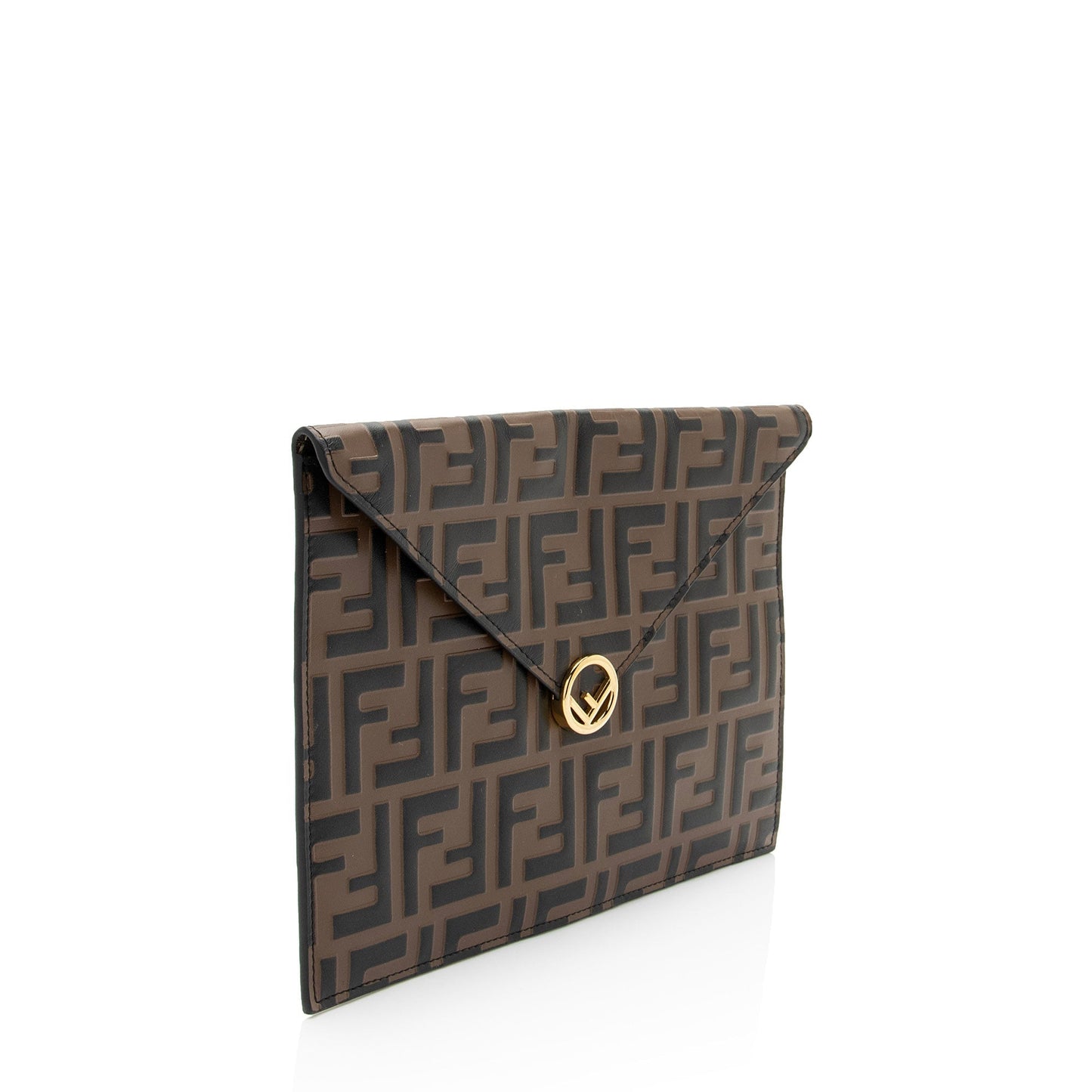 Luxury FendiFF Embossed Calfskin 1974 Envelope Pouch (SHF-qYNeEa)