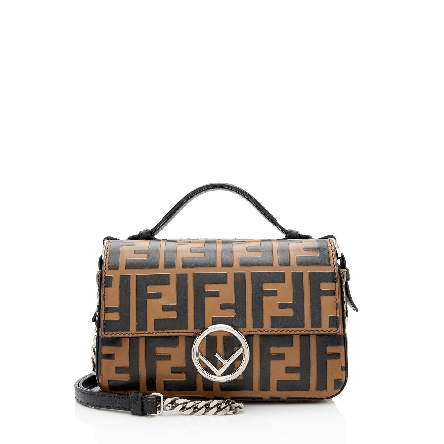 Luxury FendiFF Embossed Calfskin Double Micro Baguette Bag (SHF-yQ8d8d)