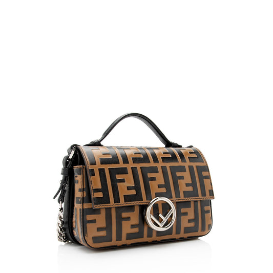 Luxury FendiFF Embossed Calfskin Double Micro Baguette Bag (SHF-yQ8d8d)