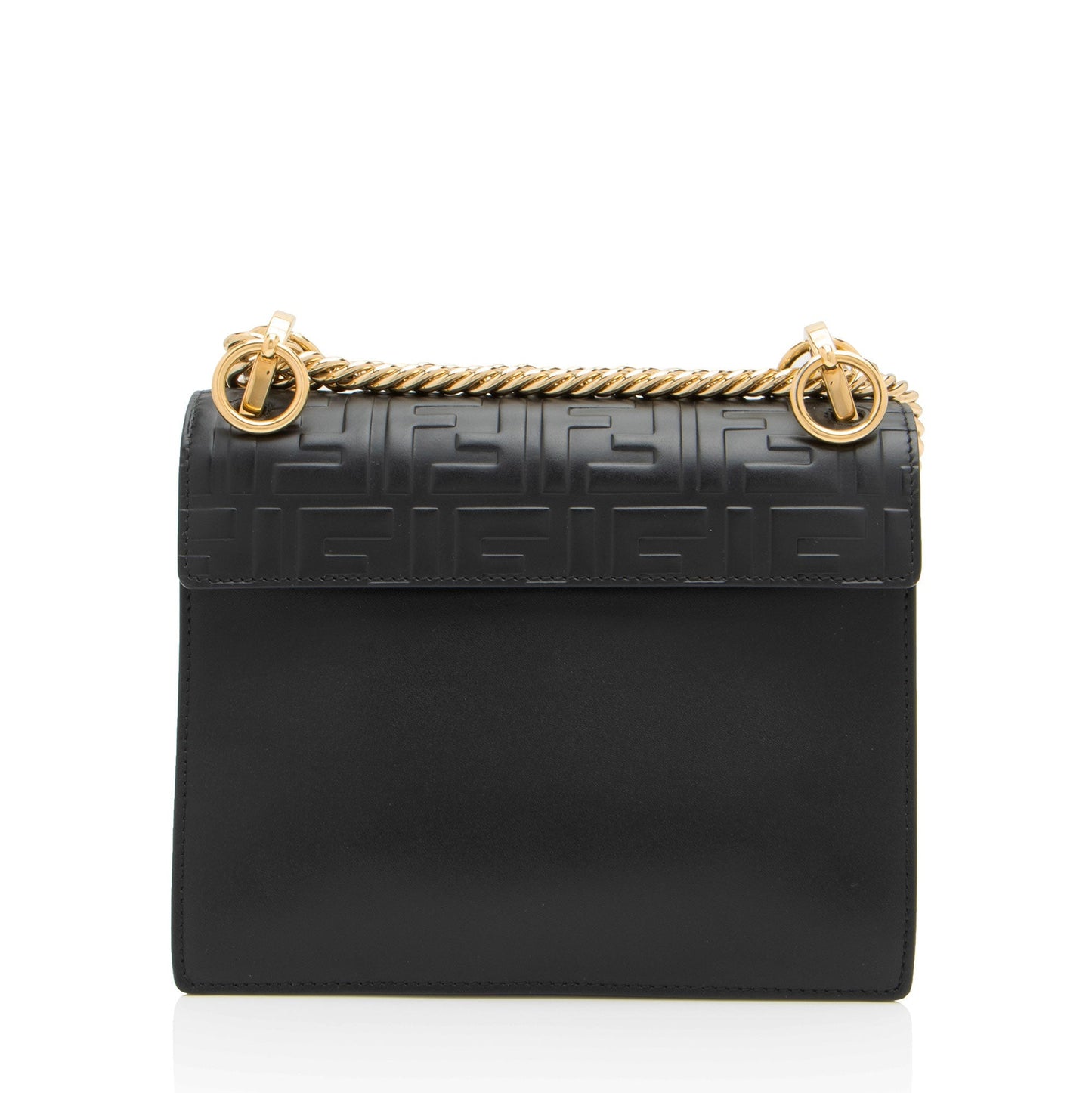Luxury FendiFF Embossed Calfskin Kan I Small Shoulder Bag (SHF-V5TTUT)