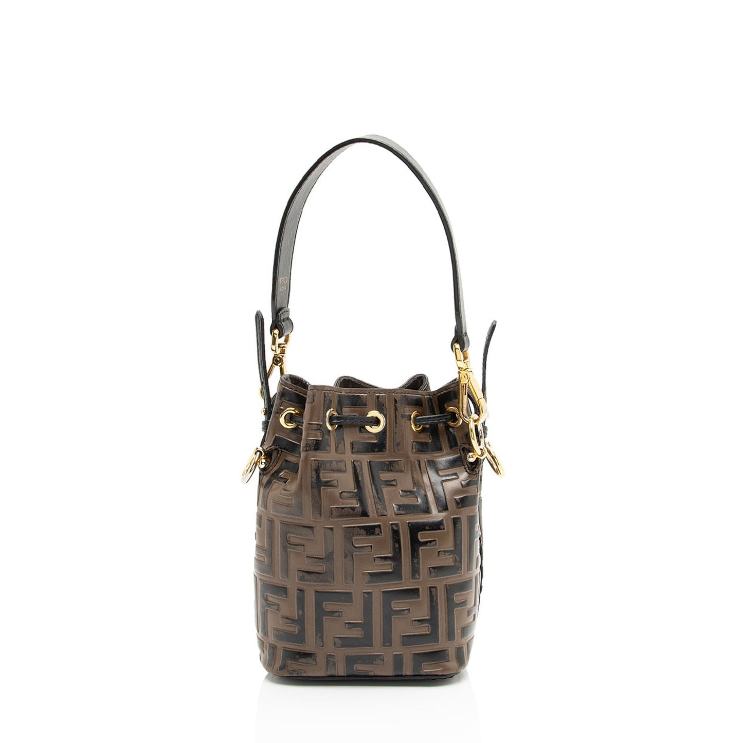 Luxury FendiFF Embossed Calfskin Mon Tresor Mini Bucket Bag - FINAL SALE (SHF-kHTP1s)