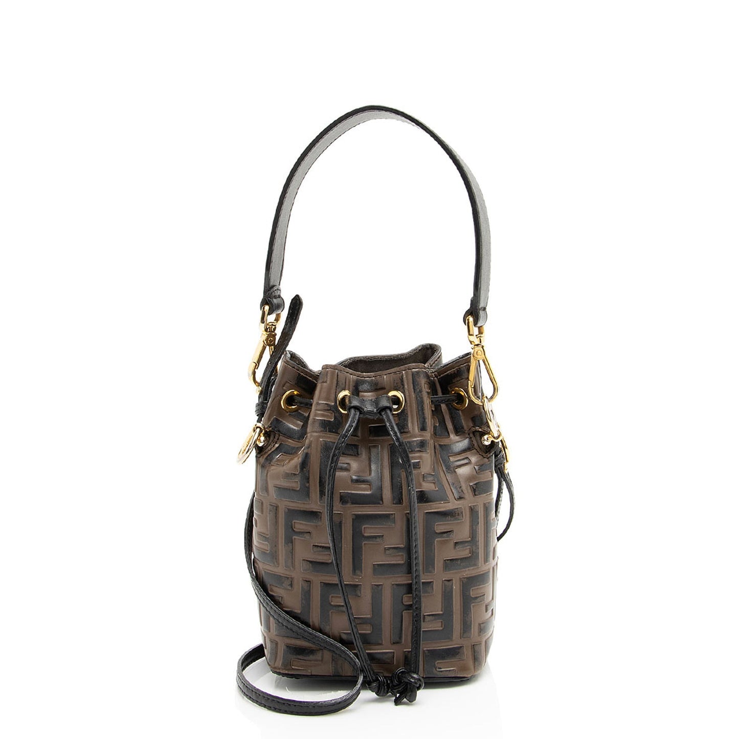 Luxury FendiFF Embossed Calfskin Mon Tresor Mini Bucket Bag - FINAL SALE (SHF-kHTP1s)