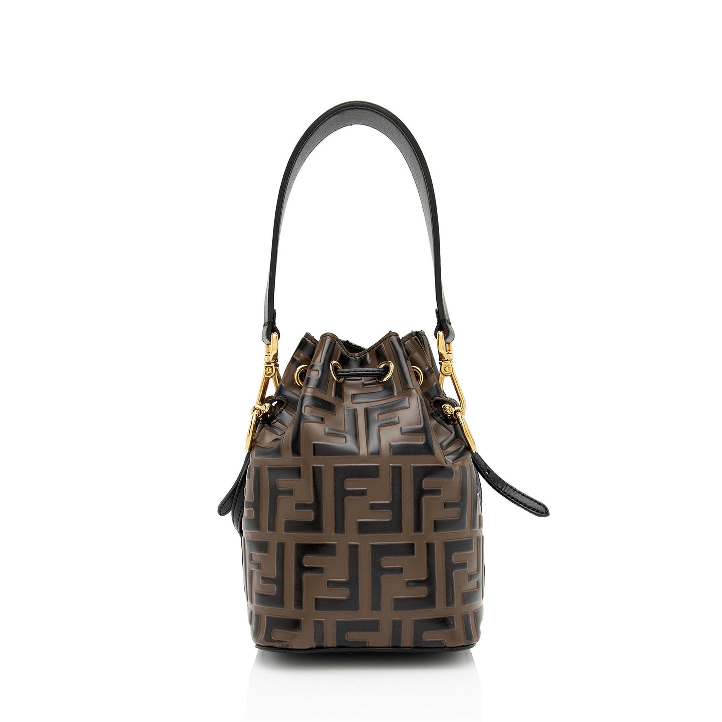 Luxury FendiFF Embossed Calfskin Mon Tresor Mini Bucket Bag (SHF-mo1hOL)