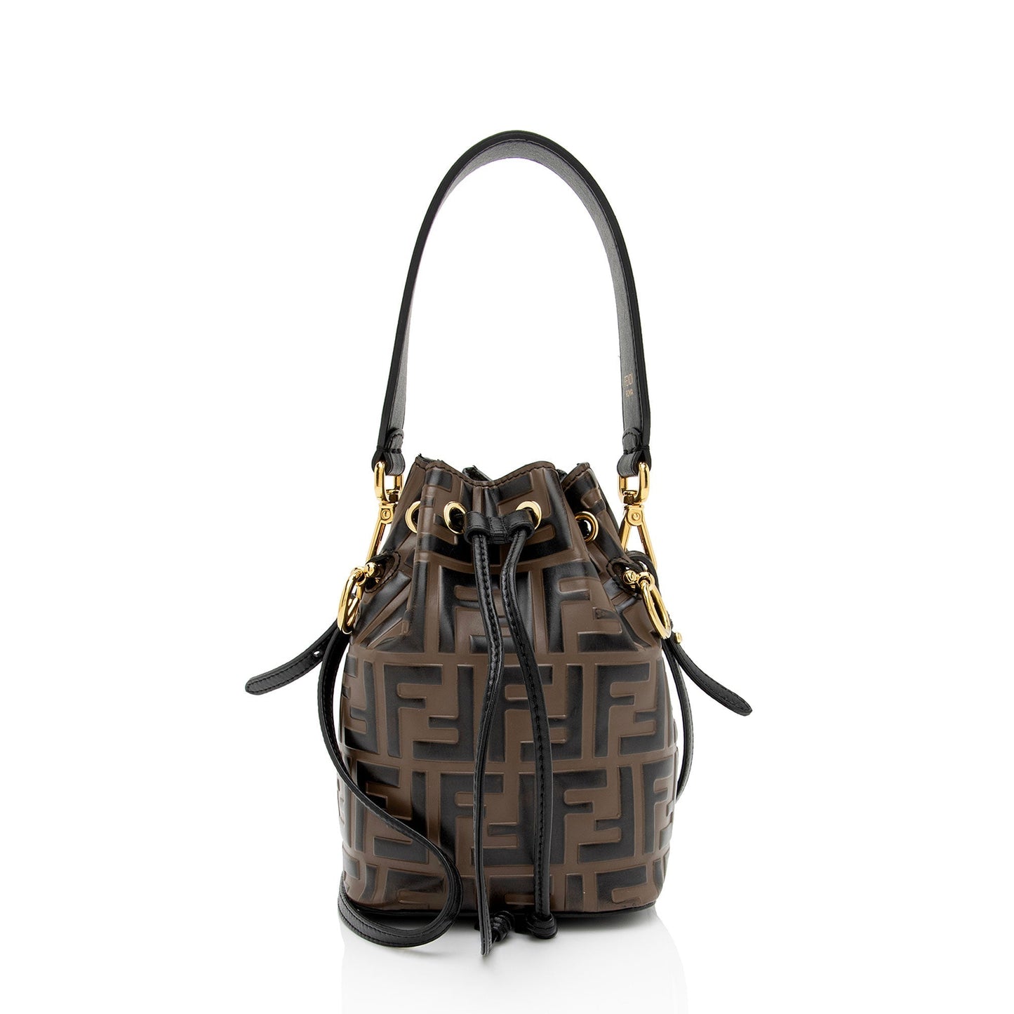 Luxury FendiFF Embossed Calfskin Mon Tresor Mini Bucket Bag (SHF-mo1hOL)