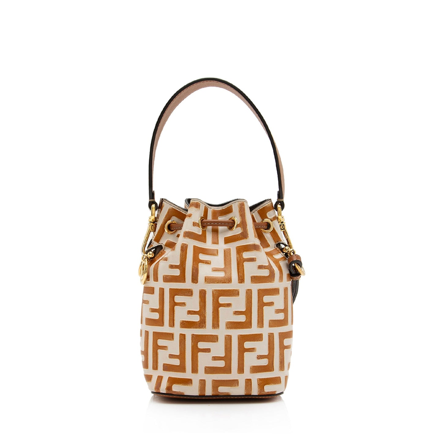 Luxury FendiFF Embossed Calfskin Mon Tresor Mini Bucket Bag (SHF-ubOHeg)