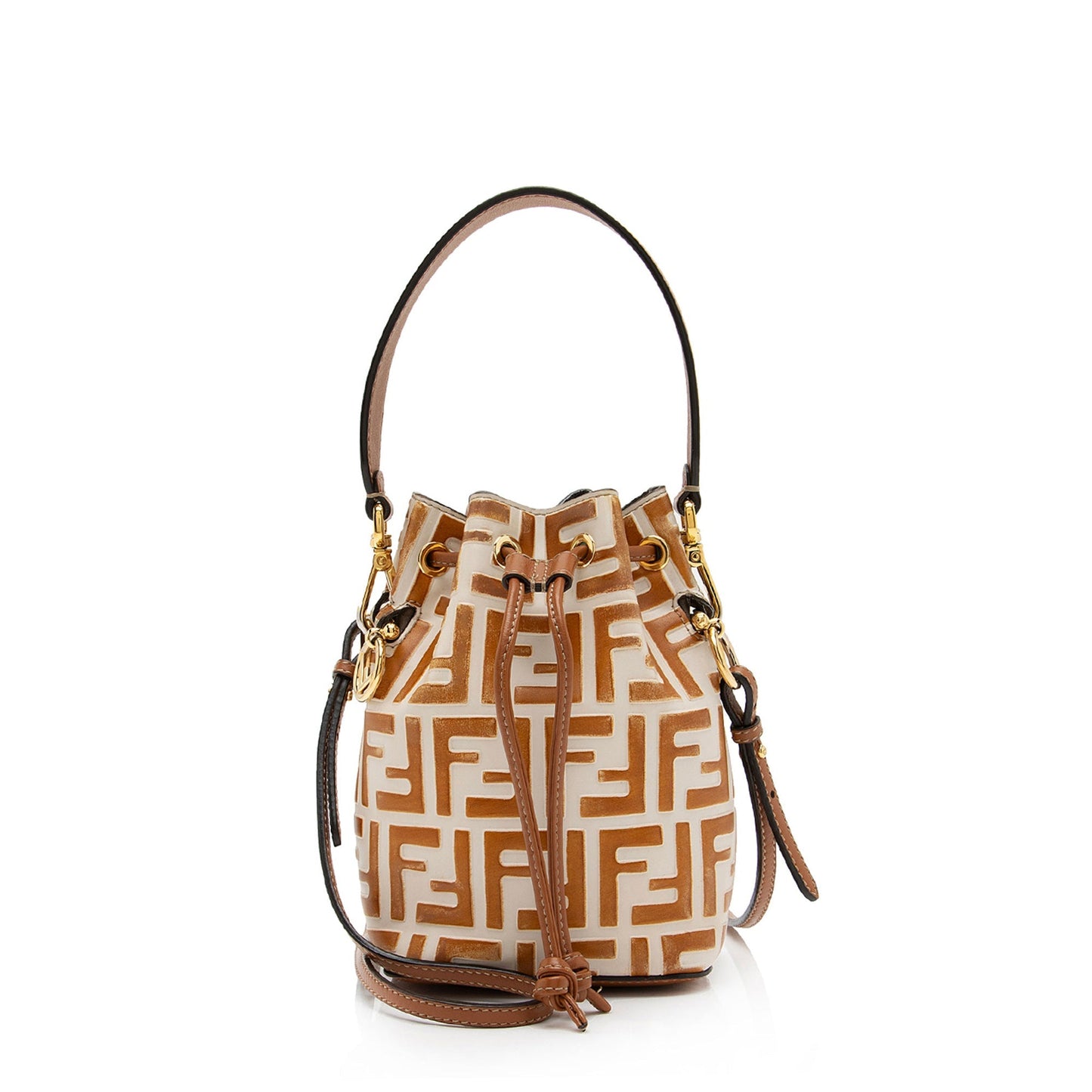 Luxury FendiFF Embossed Calfskin Mon Tresor Mini Bucket Bag (SHF-ubOHeg)