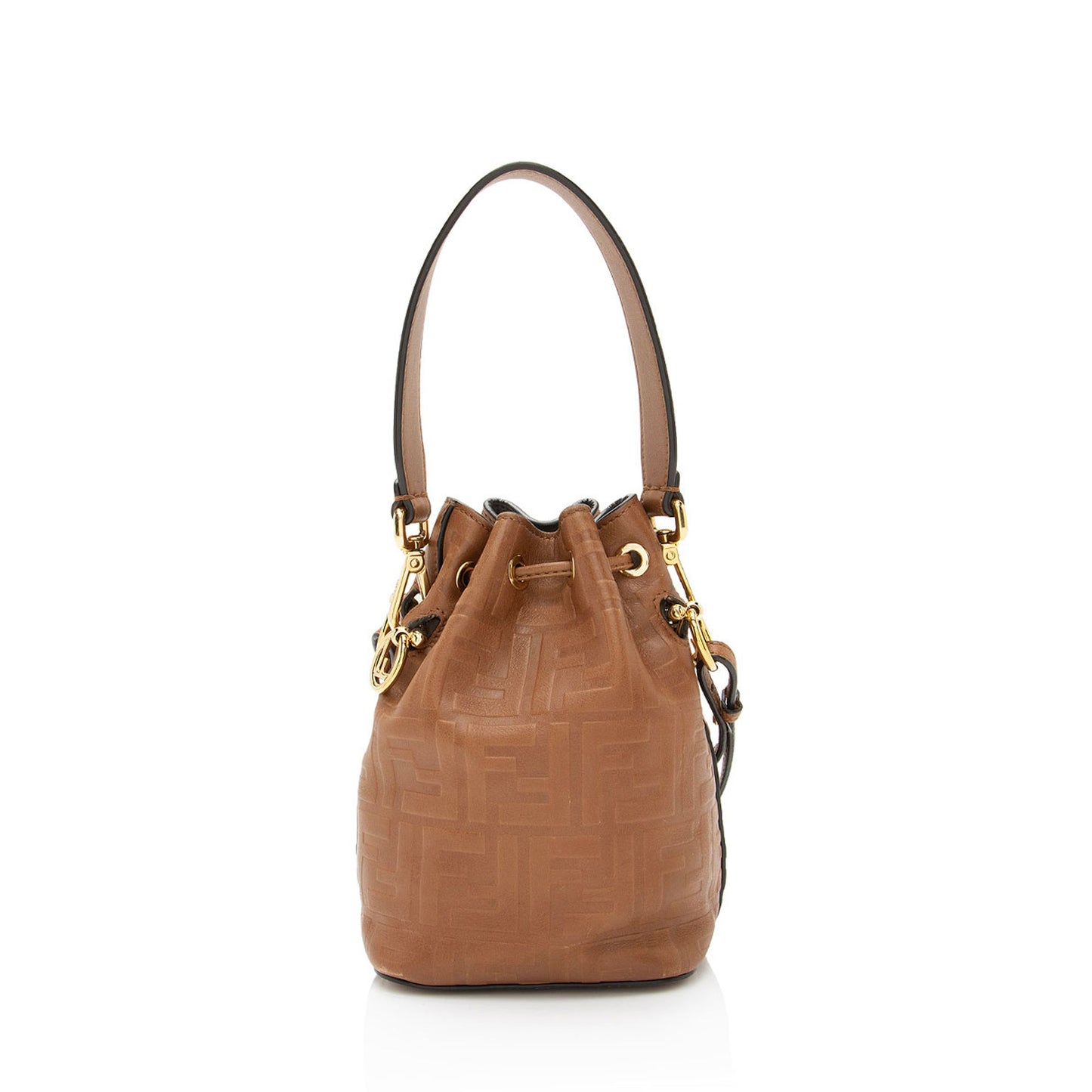 Luxury FendiFF Embossed Calfskin Mon Tresor Mini Bucket Bag (SHF-E3Olct)