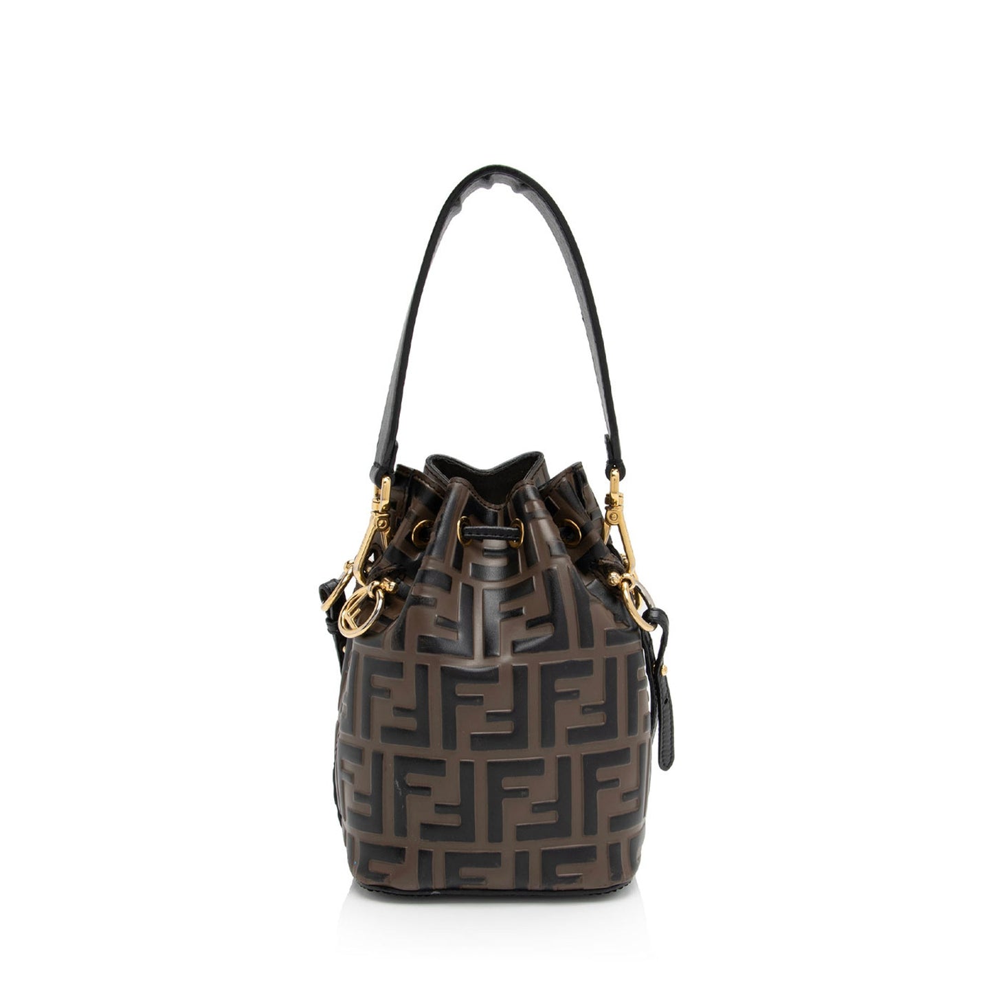 Luxury FendiFF Embossed Calfskin Mon Tresor Mini Bucket Bag (SHF-ci9vp1)