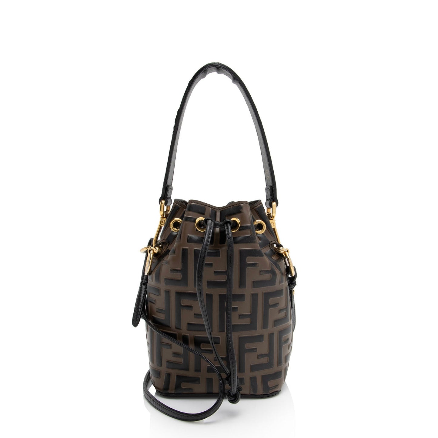 Luxury FendiFF Embossed Calfskin Mon Tresor Mini Bucket Bag (SHF-ci9vp1)