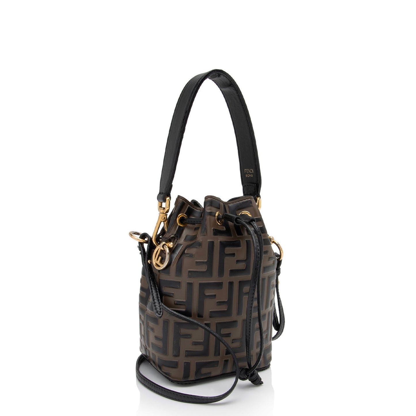 Luxury FendiFF Embossed Calfskin Mon Tresor Mini Bucket Bag (SHF-ci9vp1)