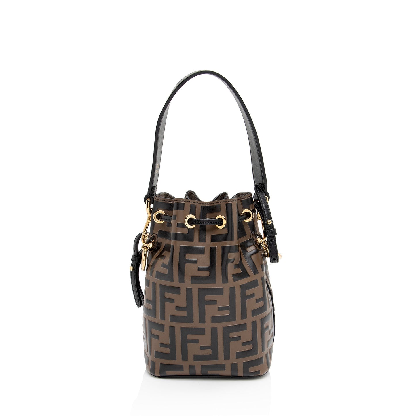 Luxury FendiFF Embossed Calfskin Mon Tresor Mini Bucket Bag (SHF-NZkK6E)