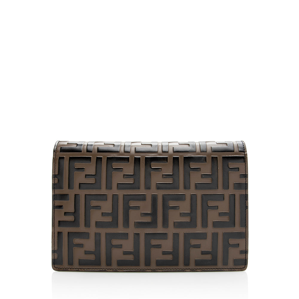 Luxury FendiFF Embossed Calfskin Wallet on Chain Mini Bag (SHF-20480)
