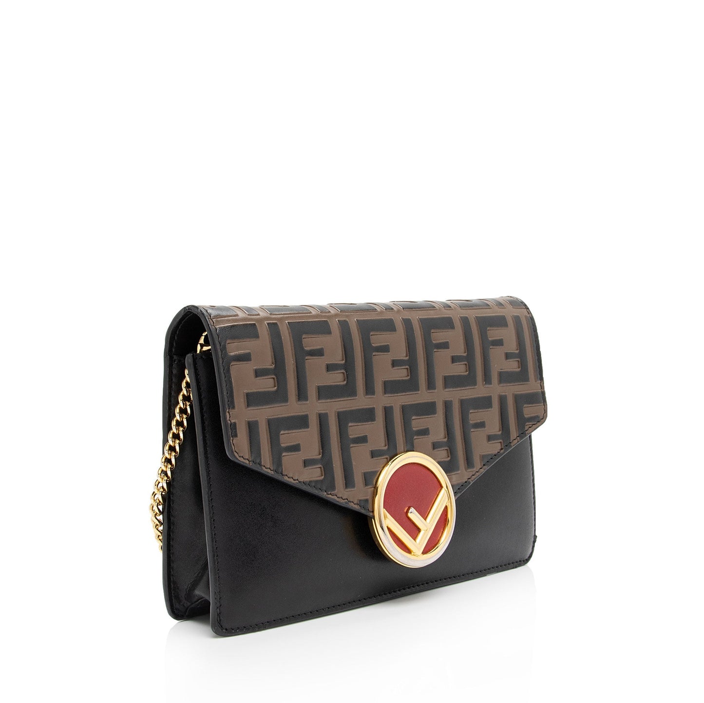 Luxury FendiFF Embossed Calfskin Wallet on Chain Mini Bag (SHF-BJP8ux)
