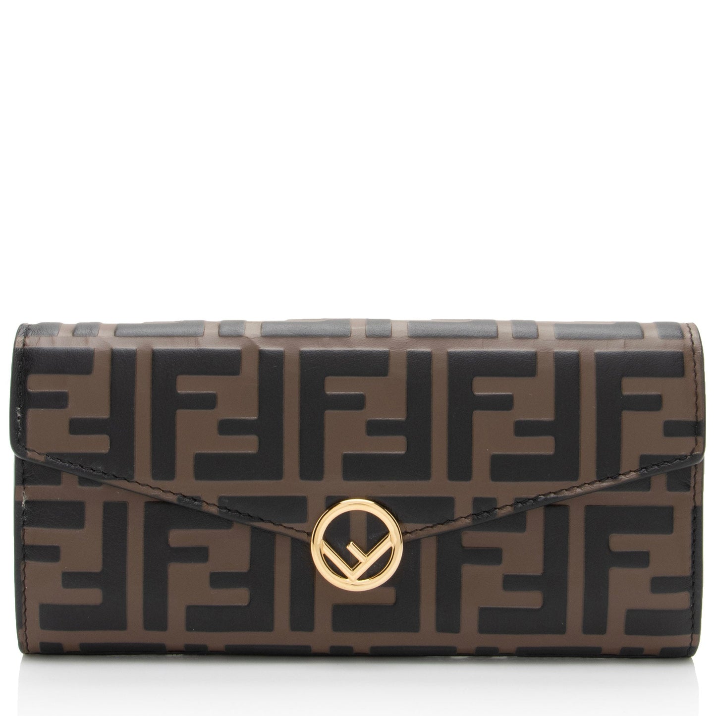 Luxury FendiFF Embossed Leather F is Luxury FendiContinental Wallet (SHF-WjgAL8)