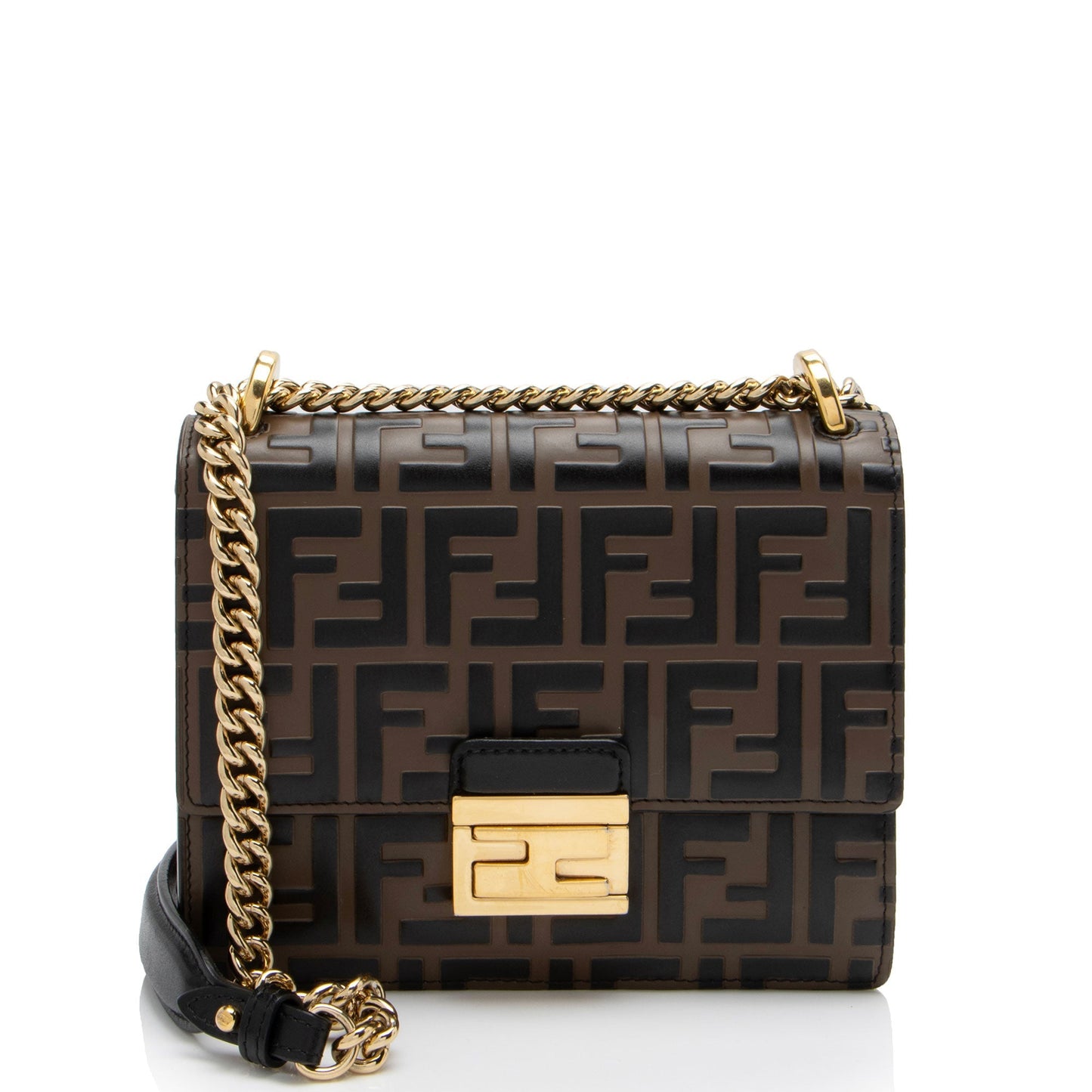 Luxury FendiFF Embossed Kan U Small Shoulder Bag (SHF-ZyKjEu)