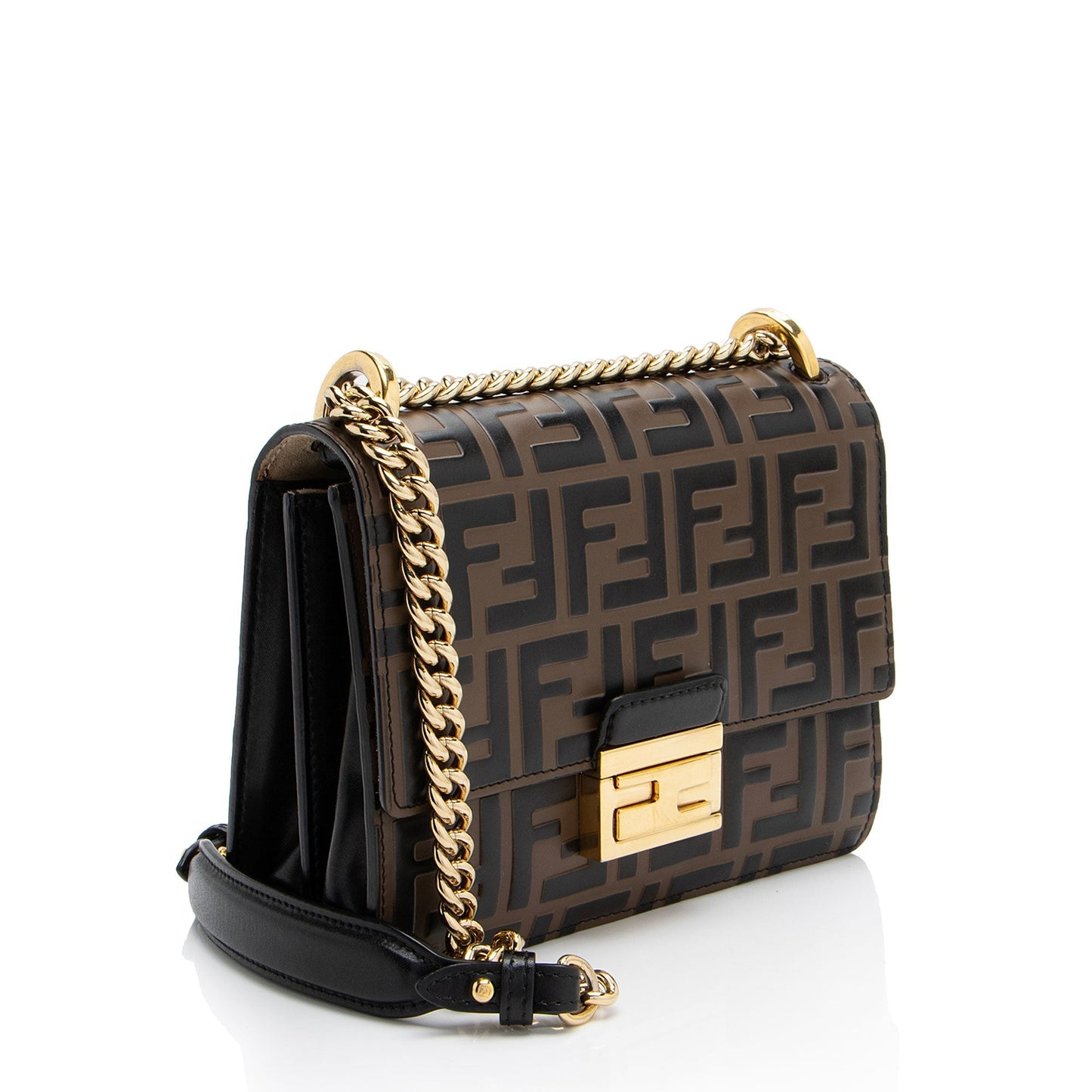Luxury FendiFF Embossed Kan U Small Shoulder Bag (SHF-ZyKjEu)