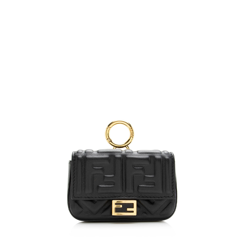 Luxury FendiFF Embossed Nano Baguette Charm Crossbody Bag (SHF-21252)