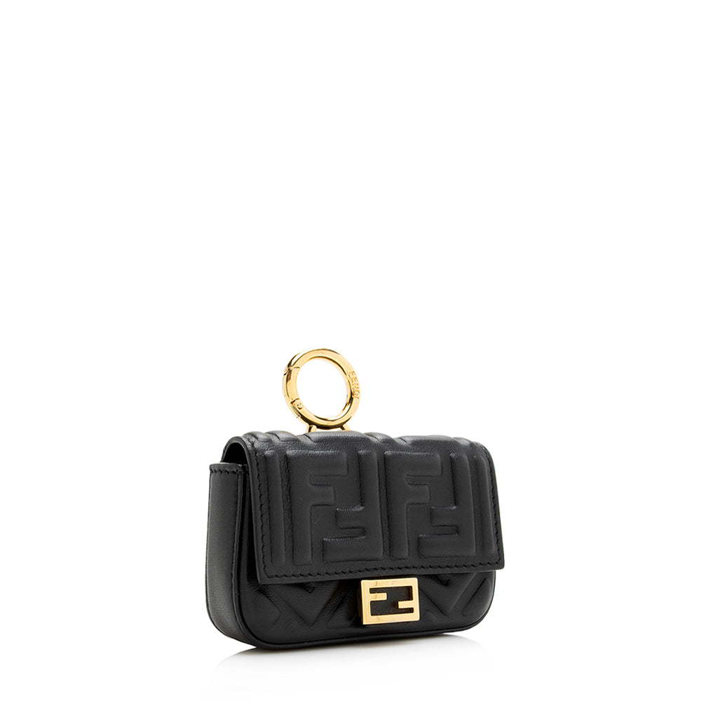 Luxury FendiFF Embossed Nano Baguette Charm Crossbody Bag (SHF-21252)