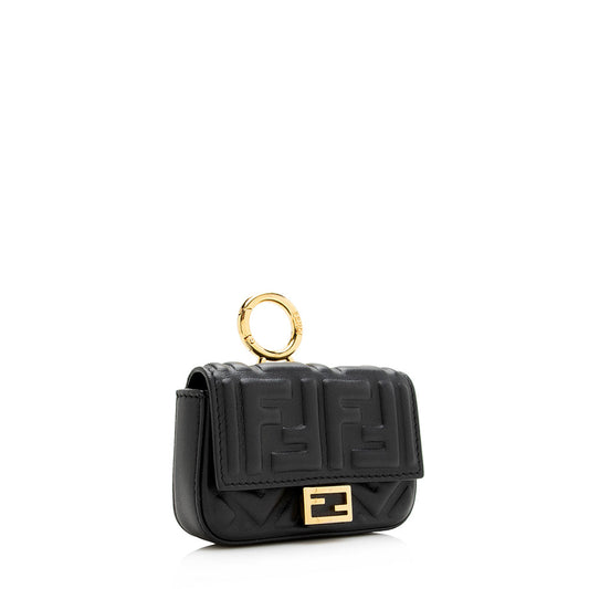 Luxury FendiFF Embossed Nano Baguette Charm Crossbody Bag (SHF-21252)