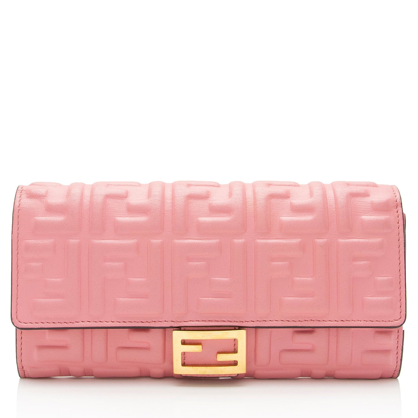 Luxury FendiFF Embossed Calfskin Continental Wallet (SHF-NFEUfq)