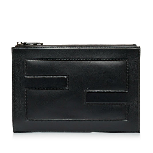 Luxury FendiFF Leather Zip Clutch (SHG-Pnk2mm)