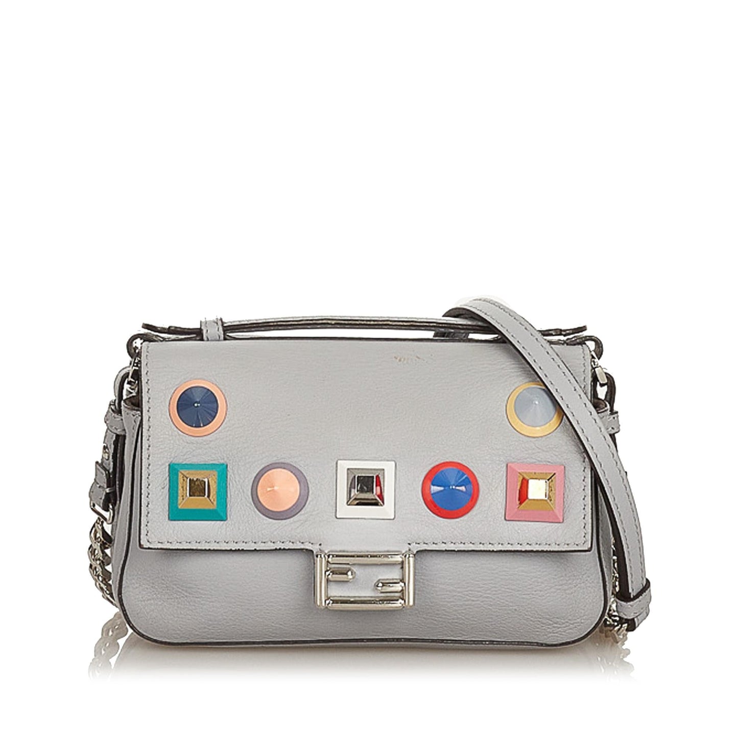 Luxury FendiFF Lock Leather Satchel (SHG-26242)