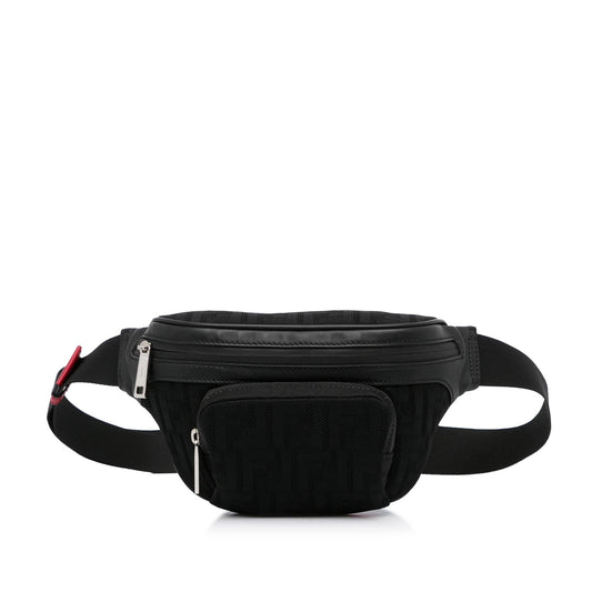 Luxury FendiFF Neoprene Vitello Grace Perforated Pocket Belt Bag (SHG-LkWlOh)