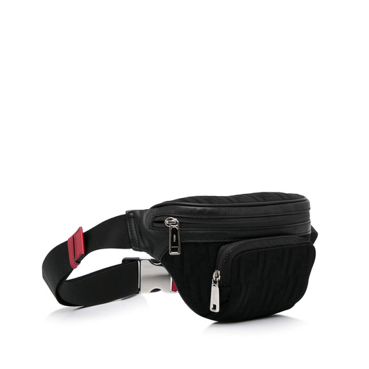 Luxury FendiFF Neoprene Vitello Grace Perforated Pocket Belt Bag (SHG-LkWlOh)