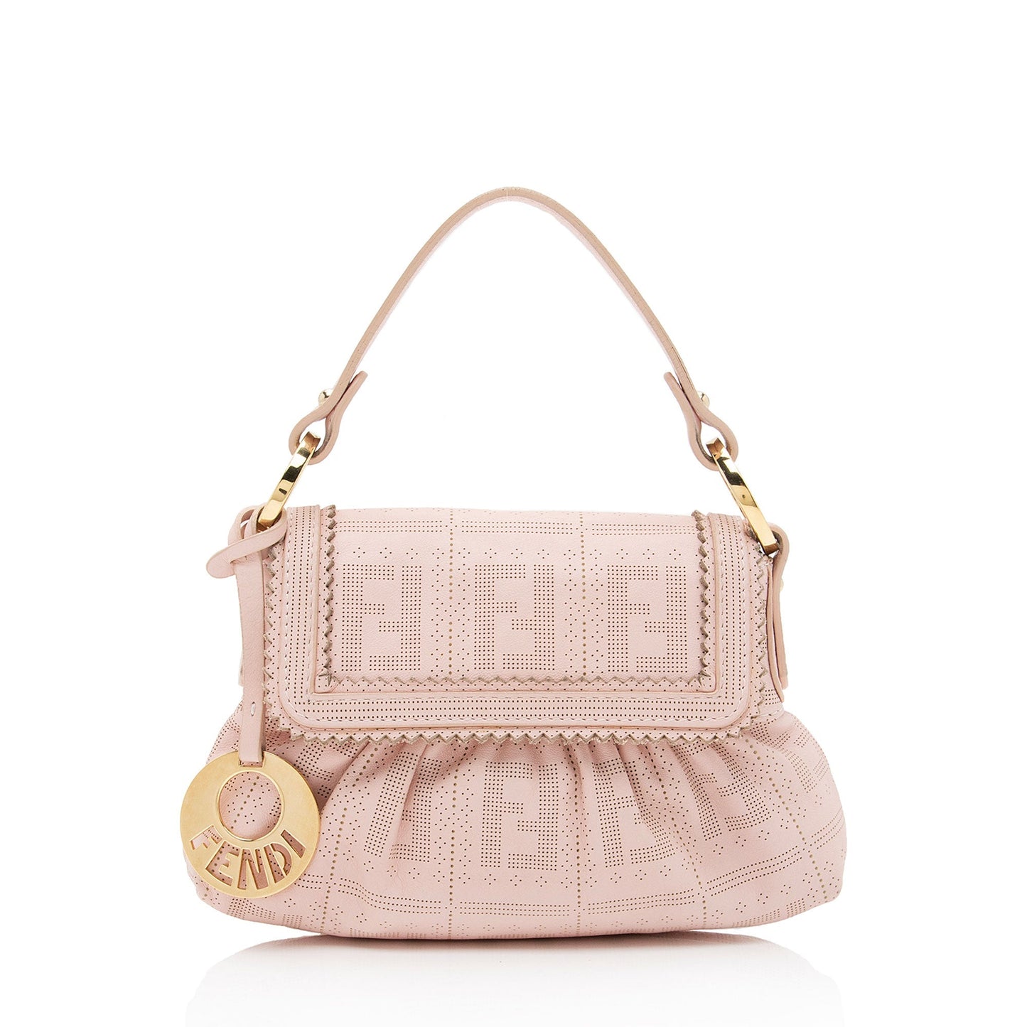 Luxury FendiFF Perforated Leather Chef Mini Flap Bag (SHF-OTJSCU)