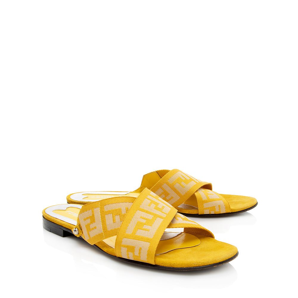 Luxury FendiFF Slide Sandals - Size 7 / 37 (SHF-17944)