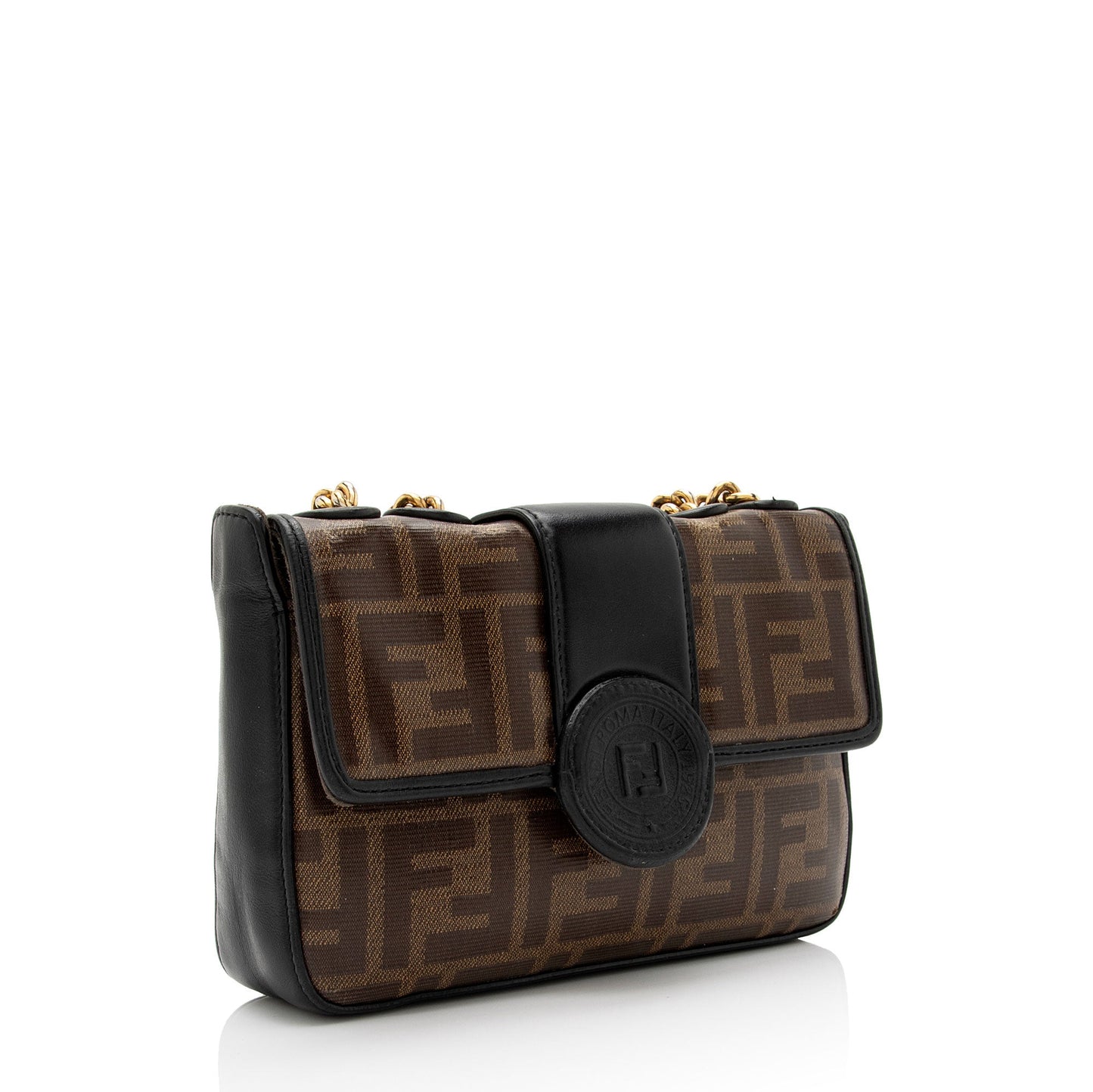 Luxury FendiFF Spalmati 1974 Double F Mini Shoulder Bag (SHF-CKdmaW)