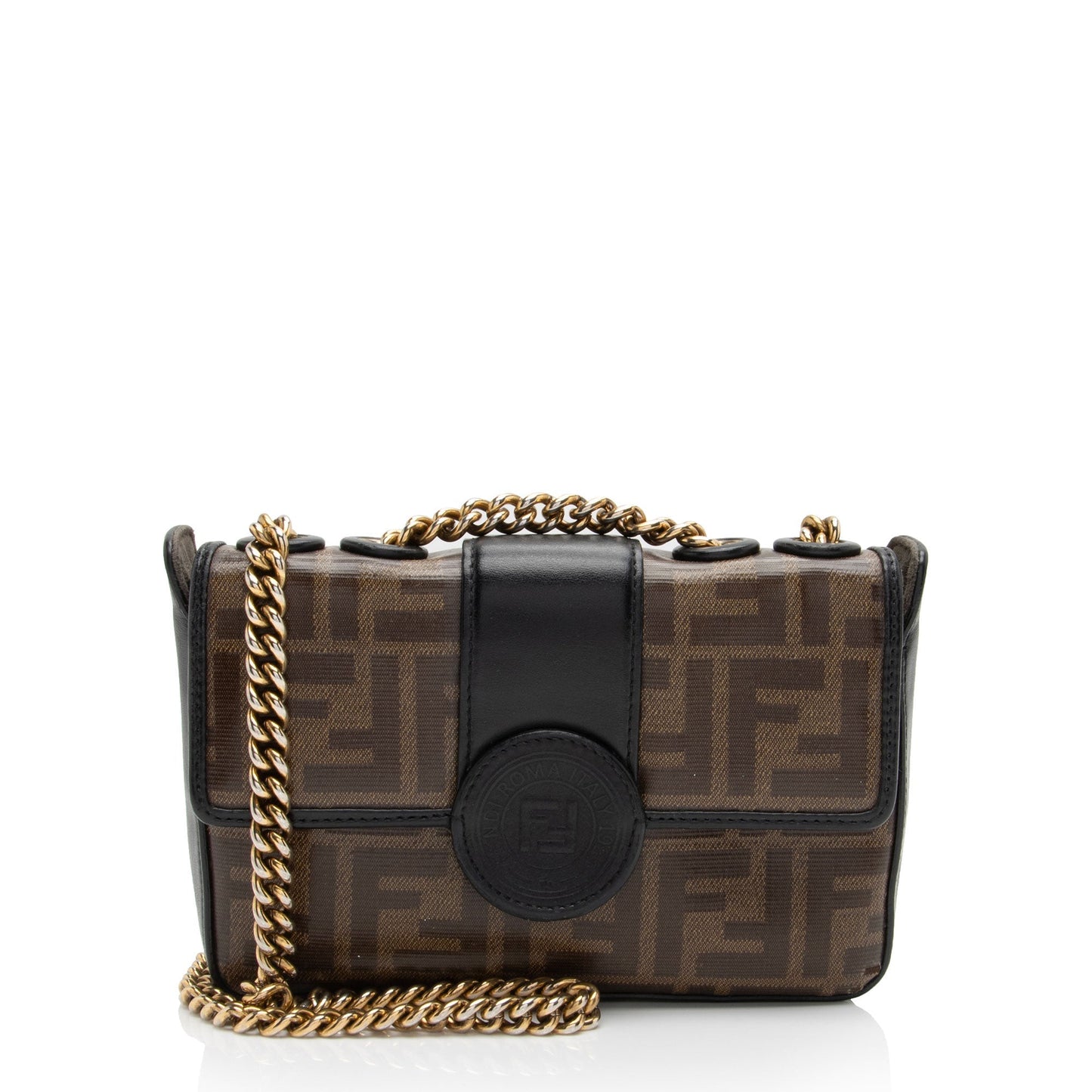 Luxury FendiFF Spalmati 1974 Double F Mini Shoulder Bag (SHF-dtq1XP)