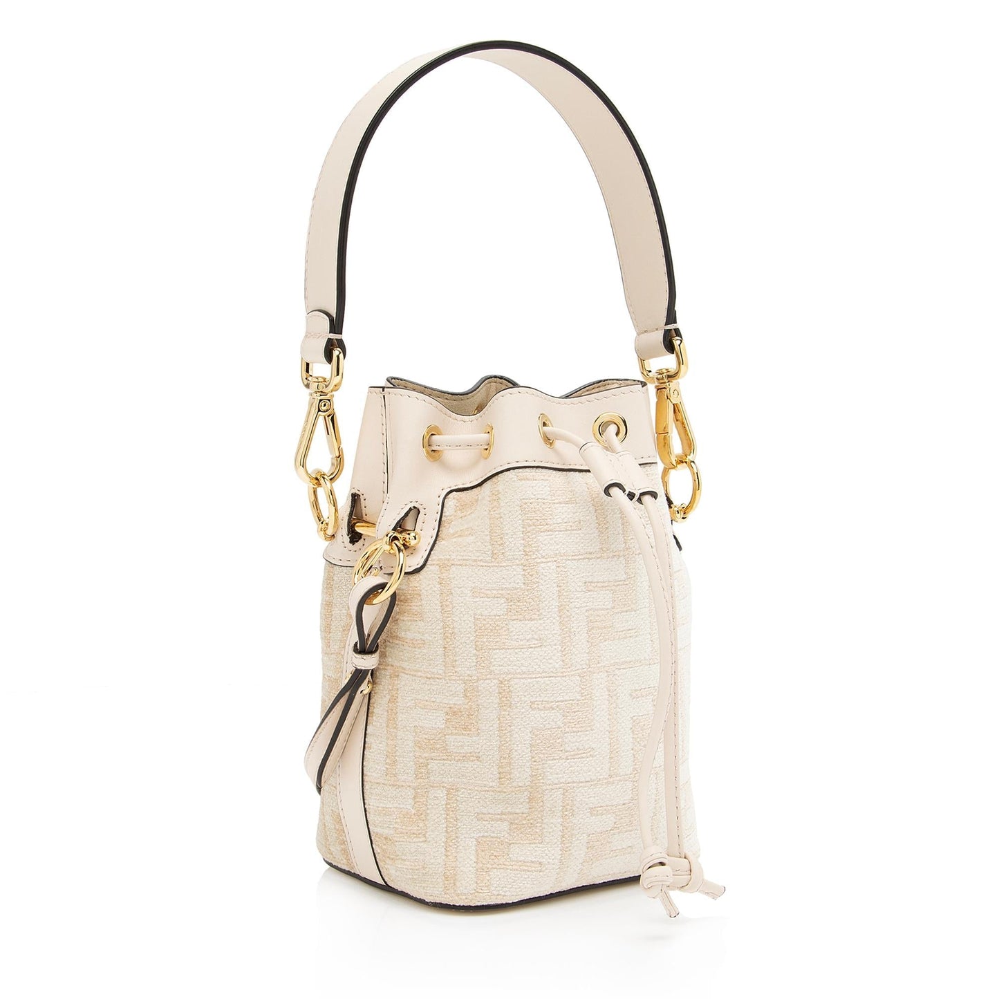 Luxury FendiFF Tapestry Mon Tresor Mini Bucket Bag (SHF-GhSmGT)