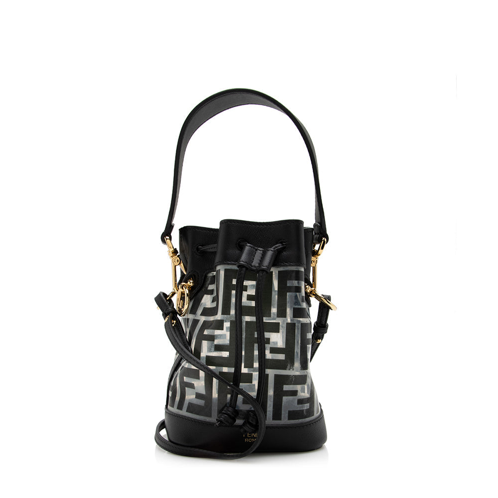 Luxury FendiFF Translucent Mon Tresor Mini Bucket Bag (SHF-17082)