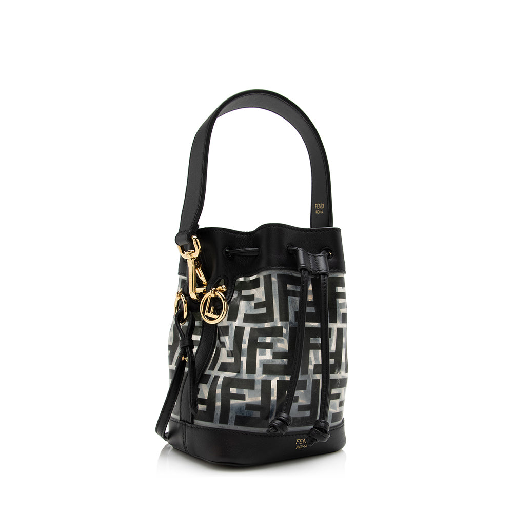 Luxury FendiFF Translucent Mon Tresor Mini Bucket Bag (SHF-17082)