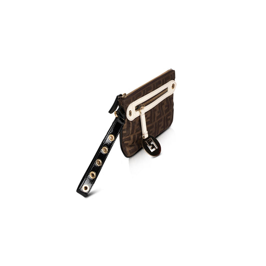Fendi FF Zucca Canvas Wristlet