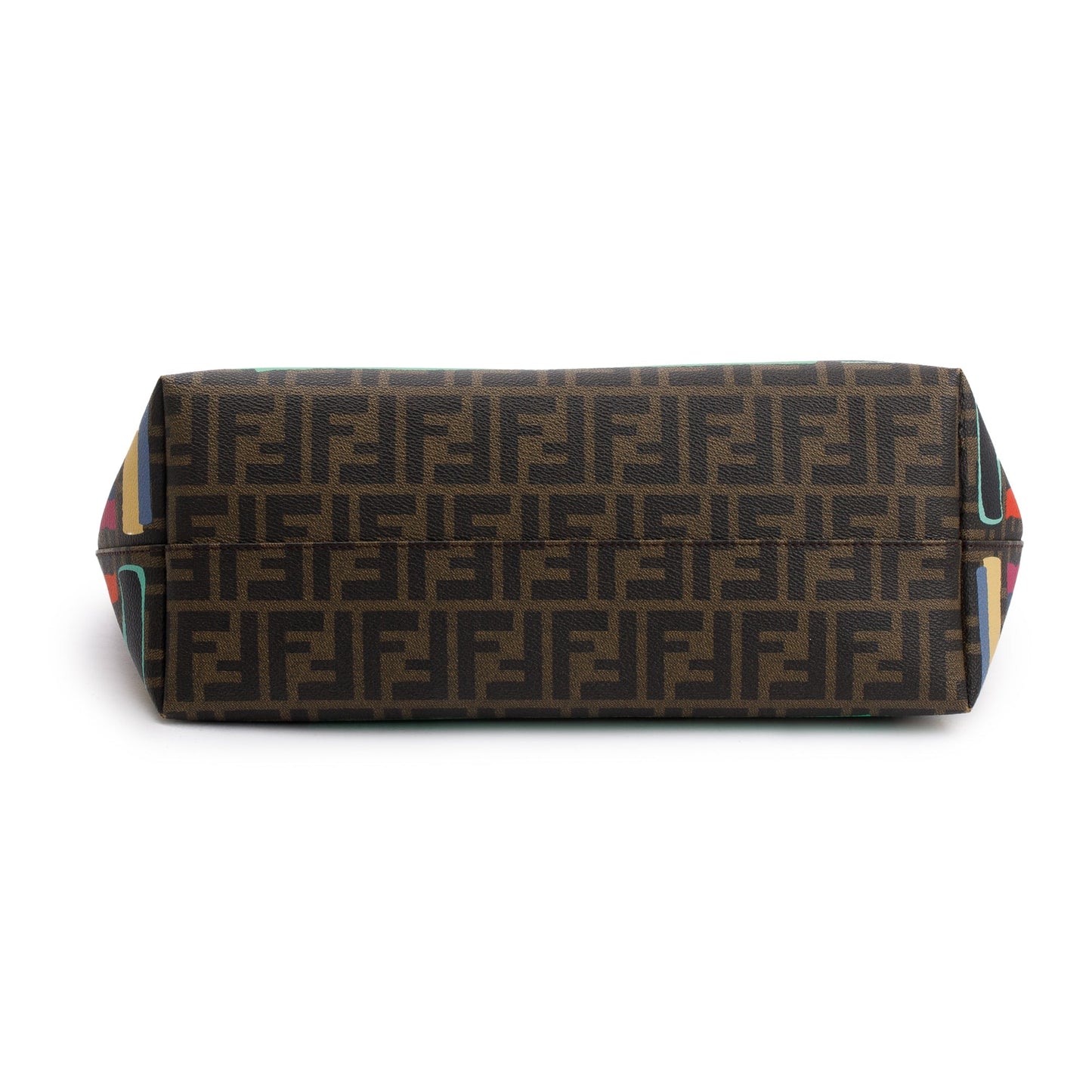 Fendi FF Zucca Spalmati Chalks Roll Tote