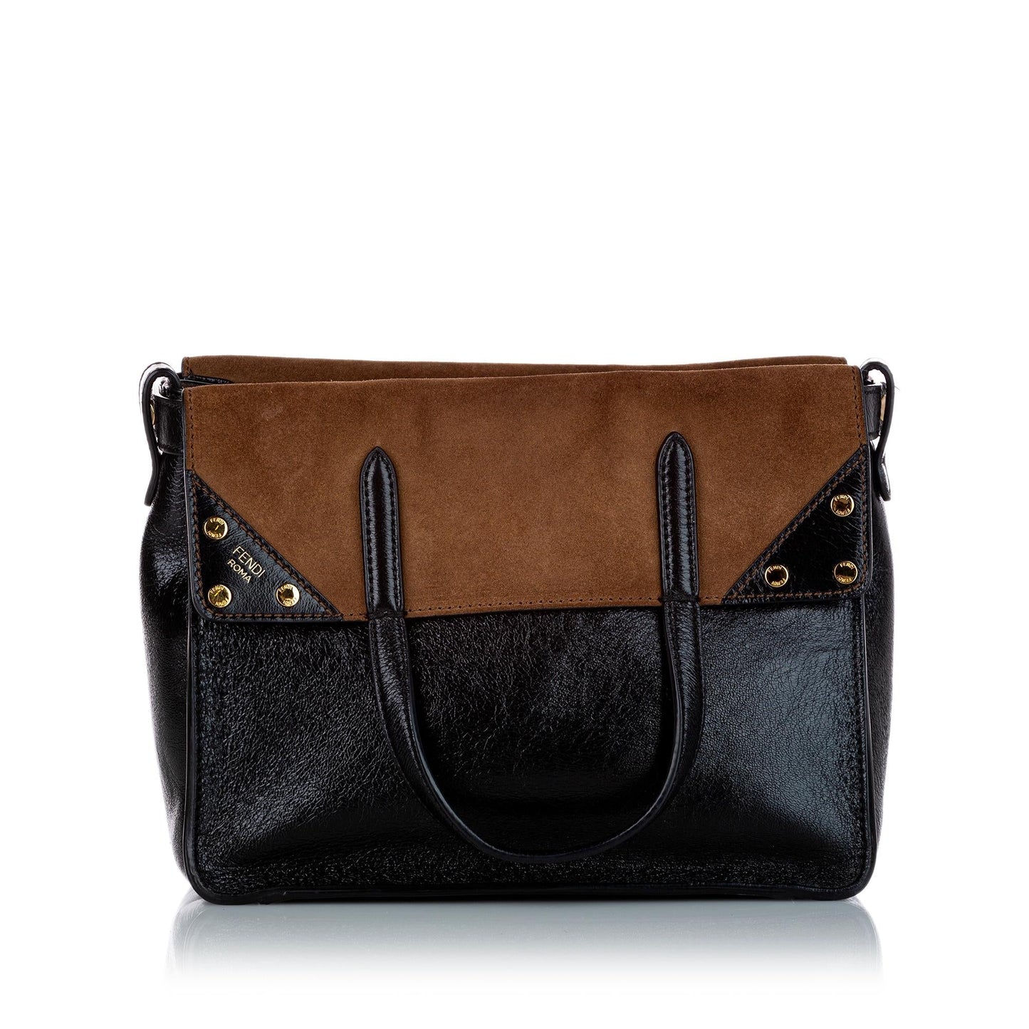 Luxury FendiLuxury FendiFlip Leather Satchel (SHG-24693)