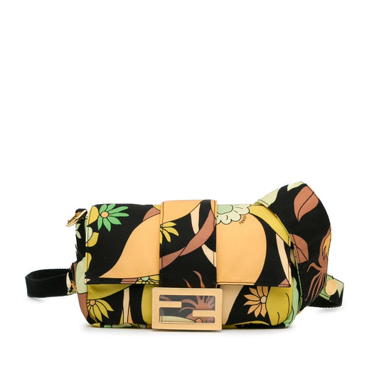 Luxury FendiFloral Convertible Baguette (SHG-UXfXrw)
