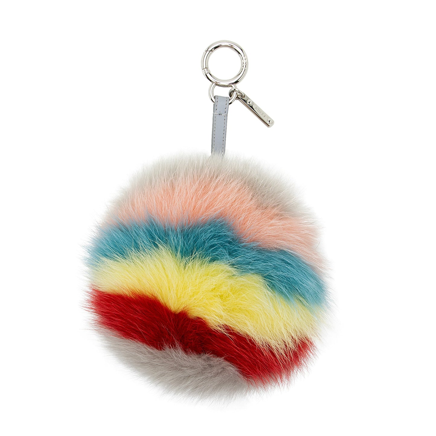 Luxury FendiFox Fur Rainbow Pom Pom Bag Charm - FINAL SALE (SHF-18265)
