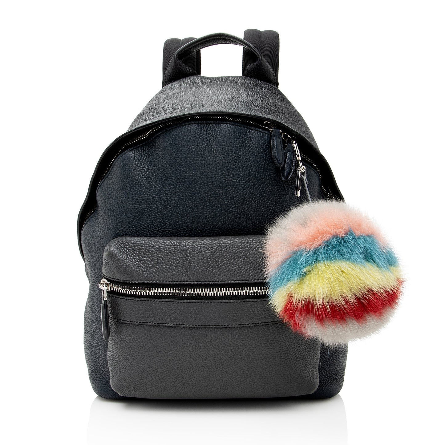 Luxury FendiFox Fur Rainbow Pom Pom Bag Charm - FINAL SALE (SHF-18265)