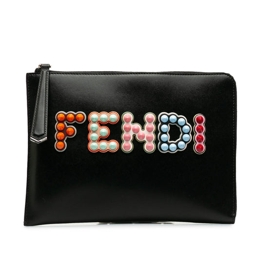 Luxury FendiFun Fair Studded Clutch (SHG-isvUj2)