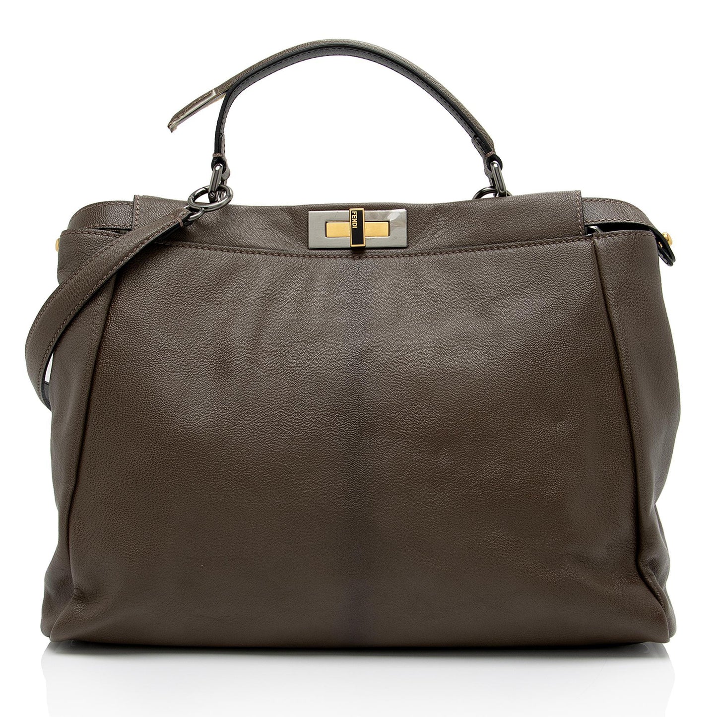 Luxury FendiGoatskin Peekaboo Large Satchel - FINAL SALE (SHF-EF9skv)