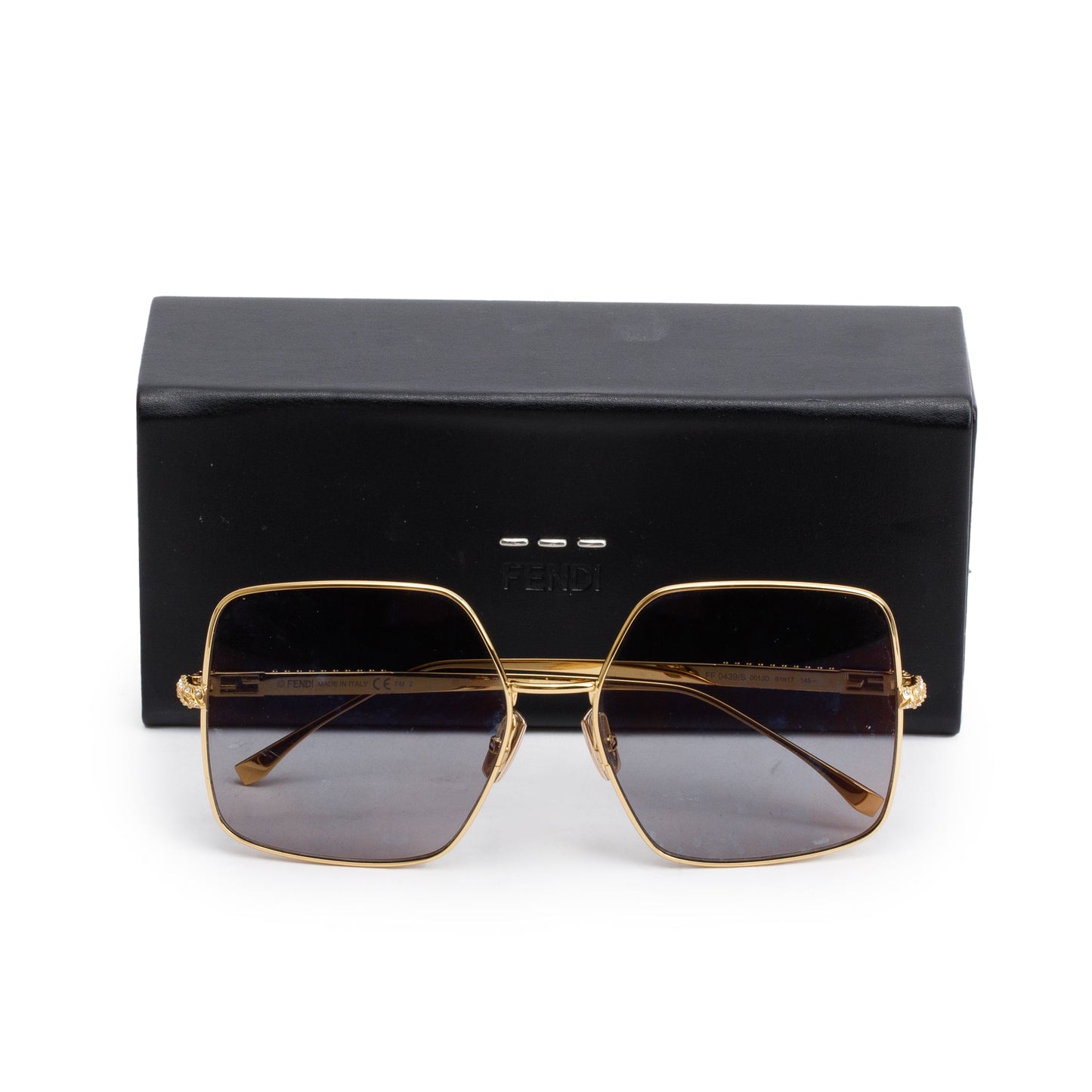 Fendi Gold-Tone Metal F is Fendi FF 0439/S Square Sunglasses
