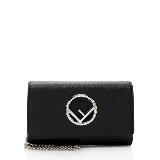 Luxury FendiGrained Calfskin F is Luxury FendiCrossbody Bag (SHF-18102)