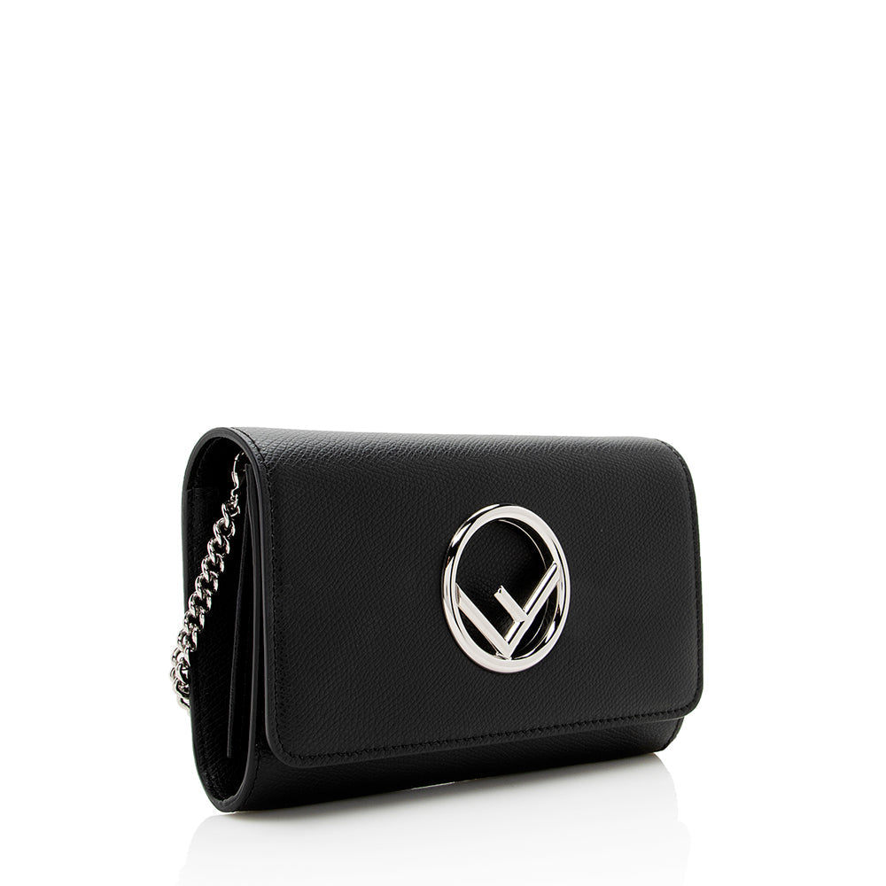 Luxury FendiGrained Calfskin F is Luxury FendiCrossbody Bag (SHF-18102)