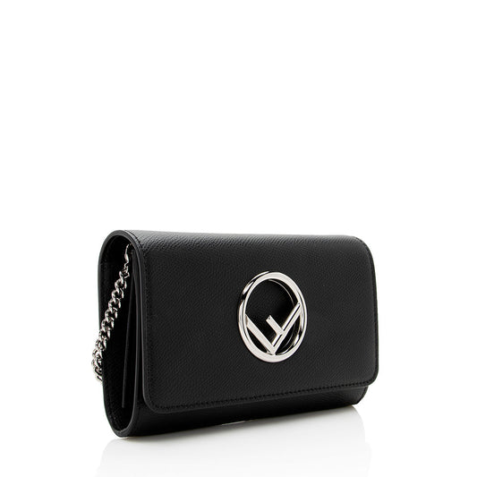 Luxury FendiGrained Calfskin F is Luxury FendiCrossbody Bag (SHF-18102)