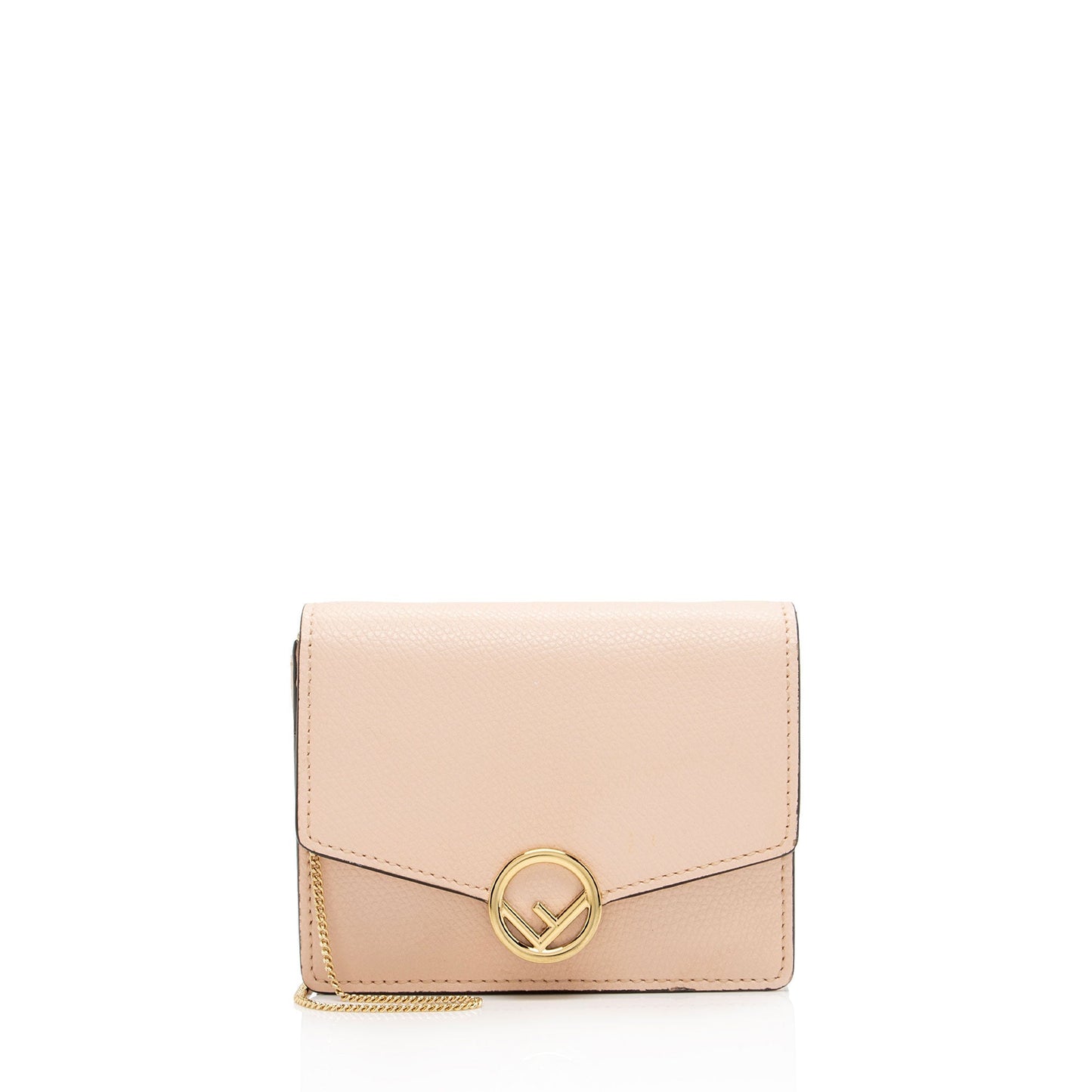 Luxury FendiGrained Calfskin F is Luxury FendiWallet on Chain Bag (SHF-uQqCOO)